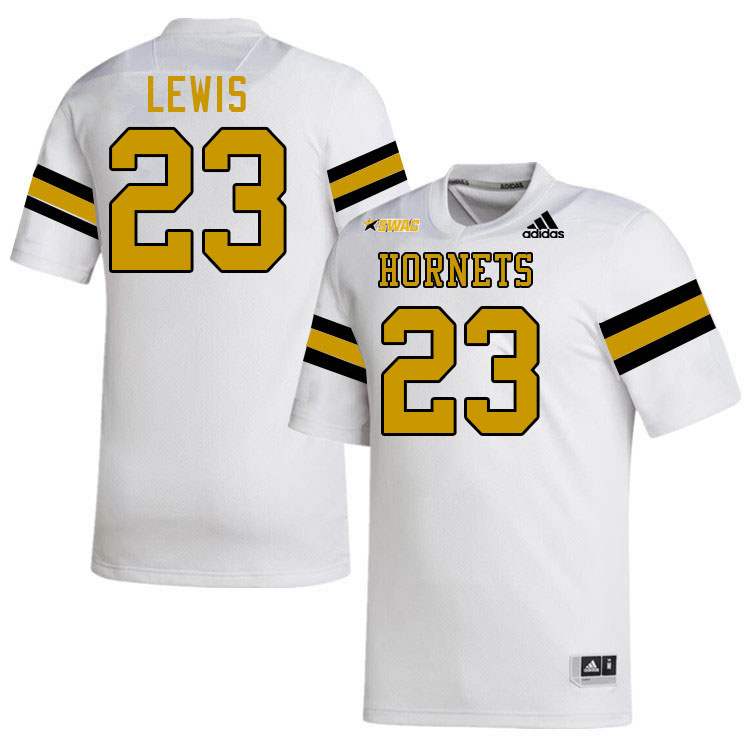 Alabama State Hornets #23 Keane Lewis College Football Jerseys Stitched Sale-White